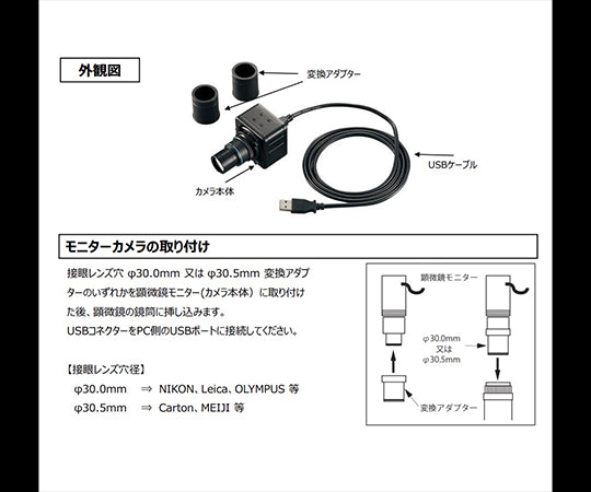 デジタル顕微鏡カメラ 130万画素 MIC-139R 1セット