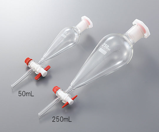 Separatory funnel with resin stopper, 500mL, 1 piece