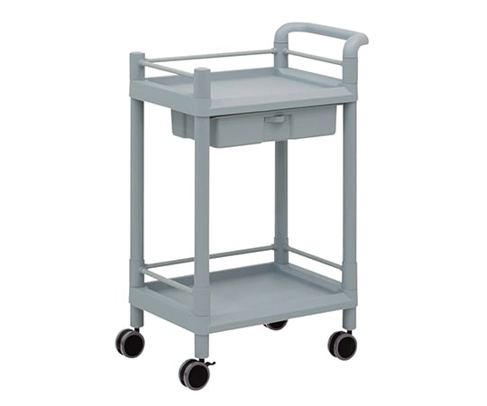 Mobile storage cart, 2-tier, 598 x 370 x 870 mm (with drawers, guard frame, and handle) MSO11K 1 unit