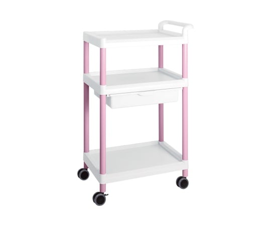 モバイルイージーカート(トールタイプ/ワイド32) 3段 引出しあり (ピンク) ME32B 1個