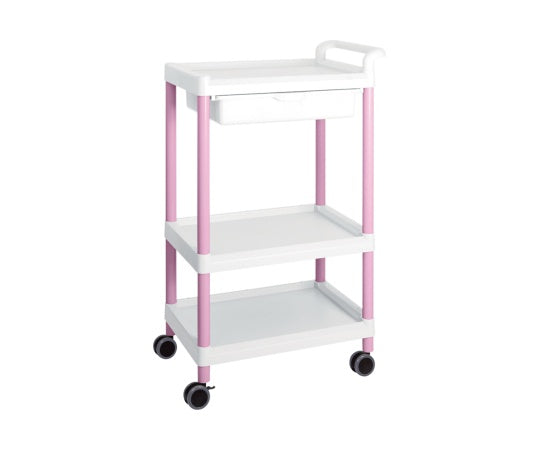 モバイルイージーカート(トールタイプ/ワイド32) 3段 引出しあり (ピンク) ME32D 1個