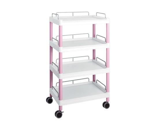 モバイルイージーカート(トールタイプ/ワイド32)ピンク 4段 ガード枠あり ME32J 1個