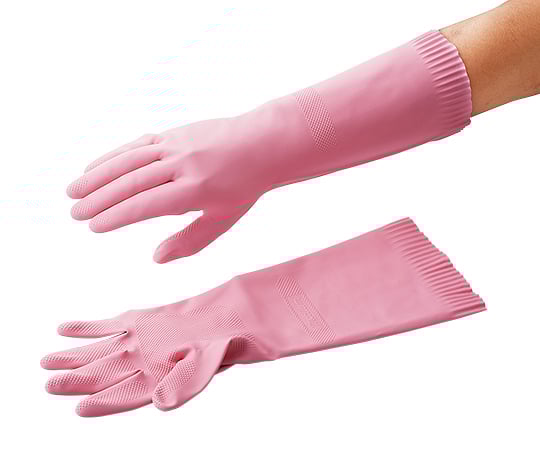 Thick natural rubber gloves Towa Robe (pink) M 1 pair 200-PM 1 pair