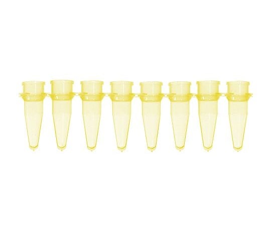 PCR tubes, 8-pack, 0.2 mL, yellow, 125 tubes, 5010-3, 1 bag (125 tubes)
