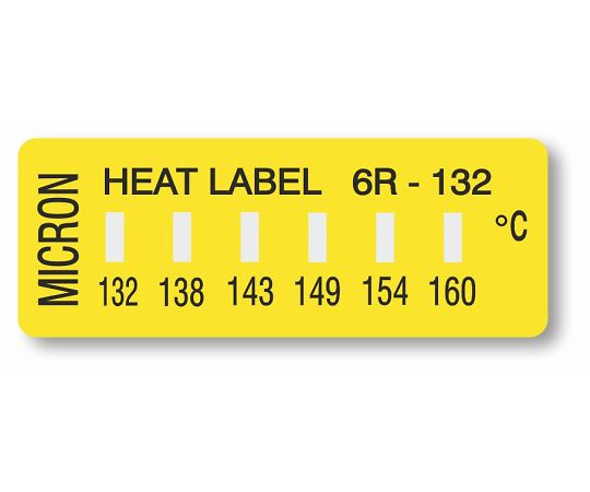 ヒートラベル(不可逆性)6点表示 1箱(10枚入) 6R-132 1箱(10枚入)