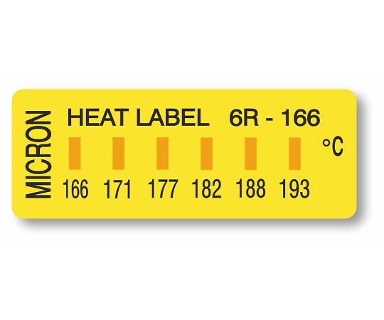 ヒートラベル(不可逆性)6点表示 1箱(10枚入) 6R-166 1箱(10枚入)