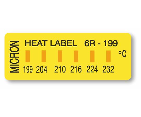 ヒートラベル(不可逆性)6点表示 1箱(10枚入) 6R-199 1箱(10枚入)