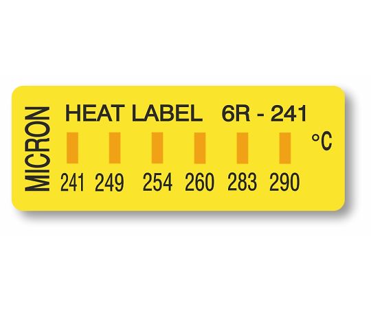 ヒートラベル(不可逆性)6点表示 1箱(10枚入) 6R-241 1箱(10枚入)