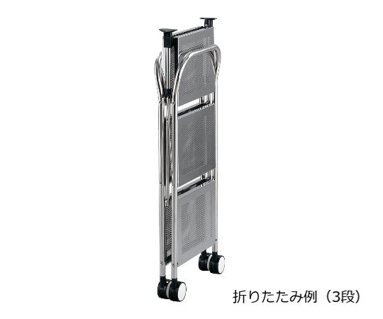 クリーンルーム用折りたたみワゴン 2段 No.1B 1台