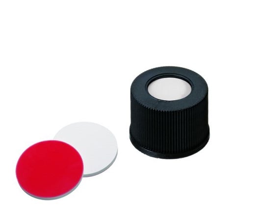 オートサンプラー用バイアル用 黒キャップ 100個入 4008235 1袋(100個入)