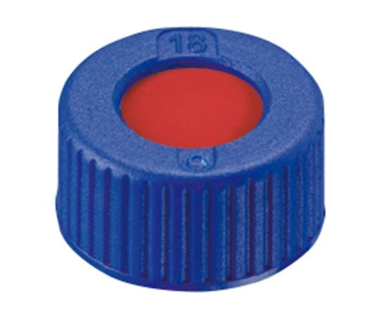 オートサンプラー用バイアルキャップ(キャップ規格9-425用) 青スクリューキャップ+セプタム(PTFE/シリコン/PTFE) 100個入 4008218 1袋(100個入)