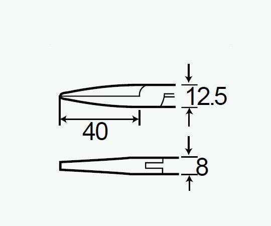 フラットノーズプライヤー(合金鋼製) 先端40mm 1PK-706 1個