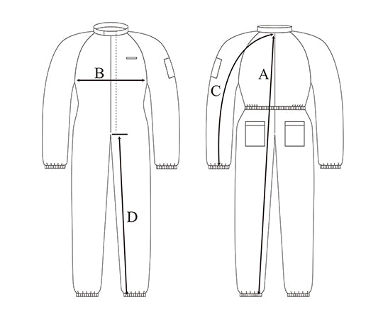 アズピュア涼感クリーンウェア 青 4L coverall 1枚
