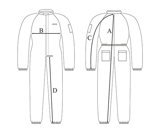 アズピュア涼感クリーンウェア 青 L coverall 1枚