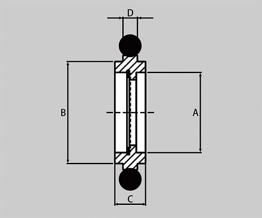 メッシュ付きセンターリング NW25 1個