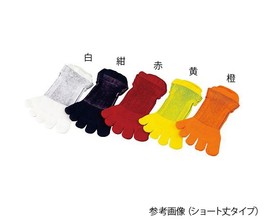 3D Air Mesh Socks (5-toe socks) Mid-length White AM-11 1 pair