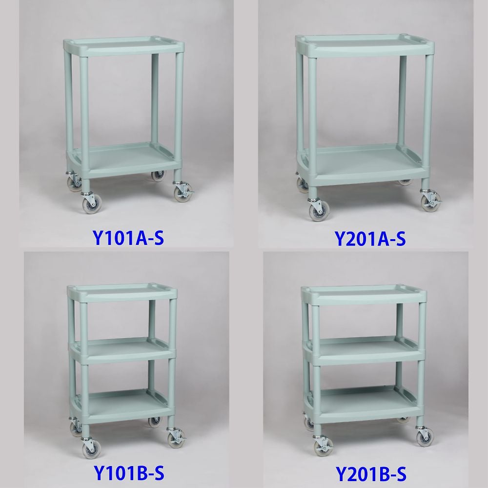 Silent Plastic Cart (Quiet Caster Type) 655 x 455 x 820mm Y201B-S 1 pc