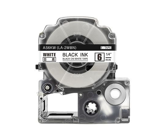 Tape Cartridge White 6mm AS6KW 1 Pack