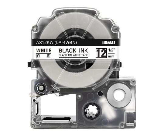 Tape Cartridge White 12mm AS12KW 1 Pack