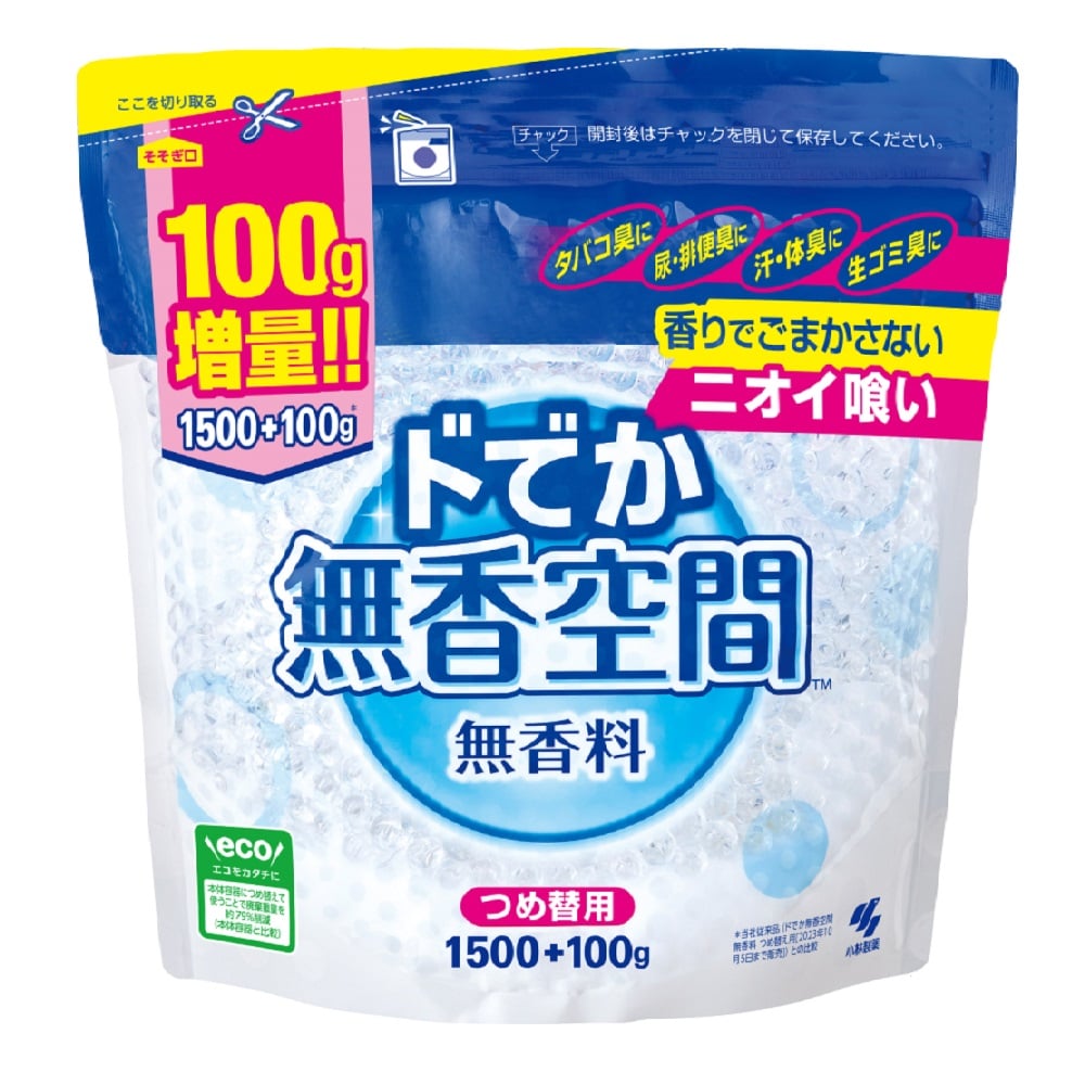 ドでか無香空間 無香料 つめ替用 1600g 1個