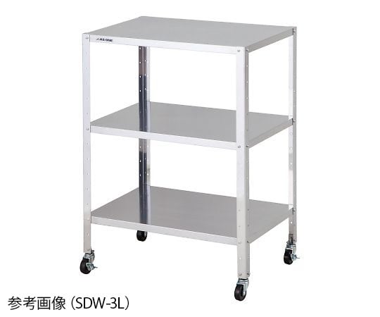 ステンレス製導電ワゴン 組立式 460×310×809mm SDW-3R 1台