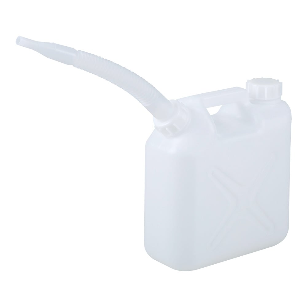 폐액 회수 용기(튜브 접속 캡용) 5L 용기 본체 2구 자바라 노즐 부착 5L-BL2구 1개