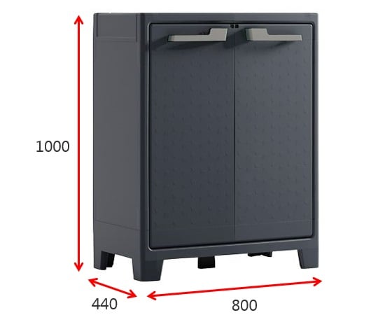 Moby Outdoor Plastic Cabinet Low Type 9762100 1pc
