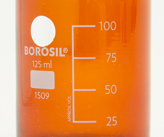 Brown reagent bottle with stopper (with graduations) 125mL 1509017 1 bottle