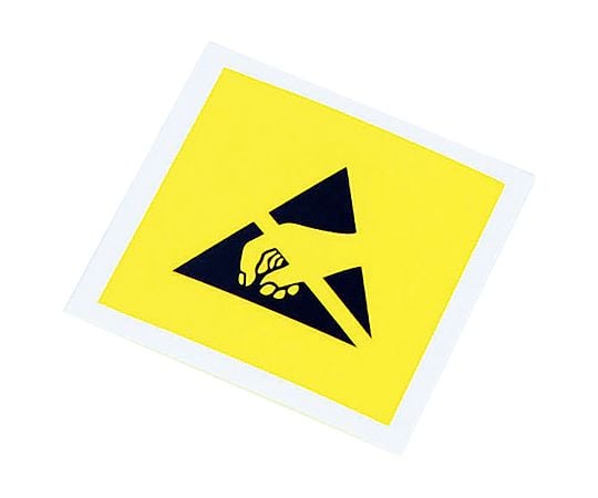 ESD 경고 라벨 25×25mm 100장입 E731-03-A1 1봉(100장입)