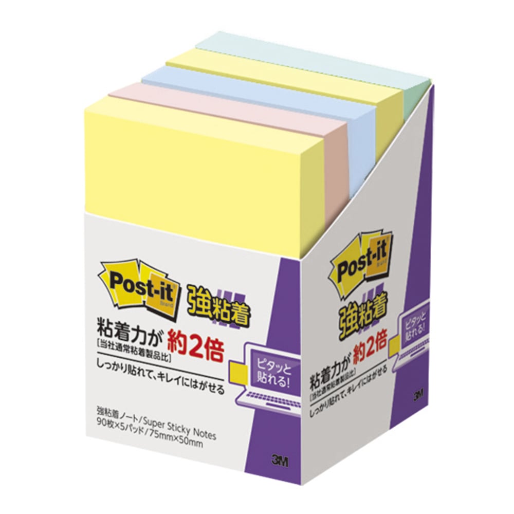 Post-it® Super Adhesive Note 75 x 50mm 1 pack (90 sheets x 5 pieces) 656-5SSAP 1 pack (90 sheets x 5 pieces)