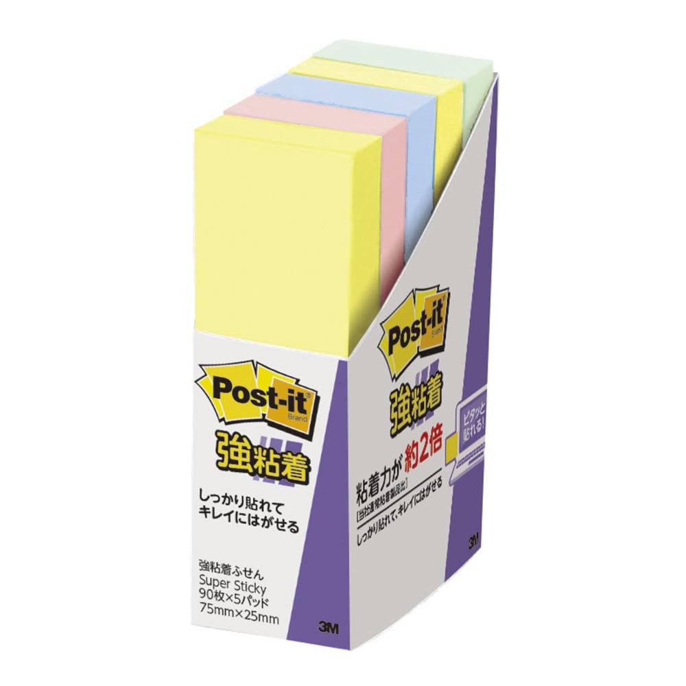 포스트·이트® 강점착 후센 75×25mm 1팩(90장×5개입) 500-5SSAP 1팩(90장×5개입)