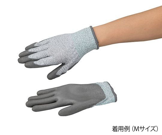 アズツール耐切創手袋(レベル5・コート有) グレー Lサイズ 1双
