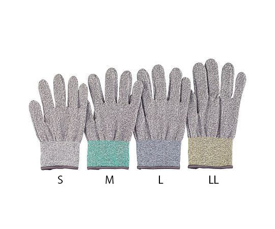 アズツール耐切創手袋(レベル5・コート無) 緑 Mサイズ 1双