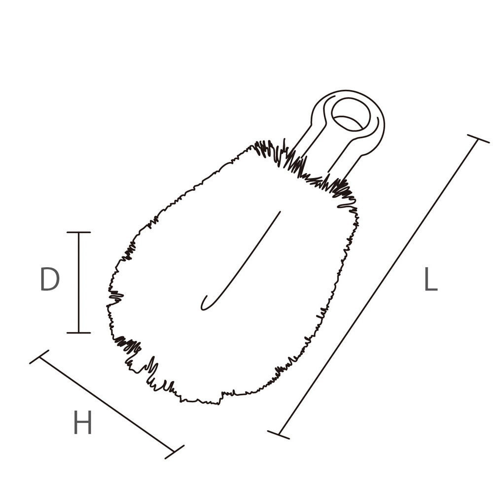 더블 스파이럴 타와시(PBT모) 화이트 WST-W 1개