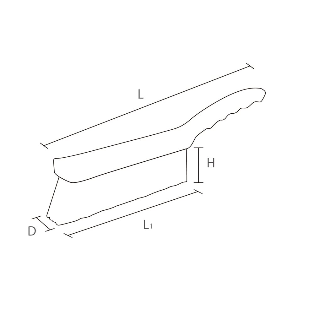 Powder brush (PBT hair) white PWD-W 1 piece