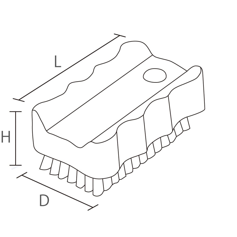 ハンドブラシ(ミニ・PBT毛)黄 HNDM-Y 1個