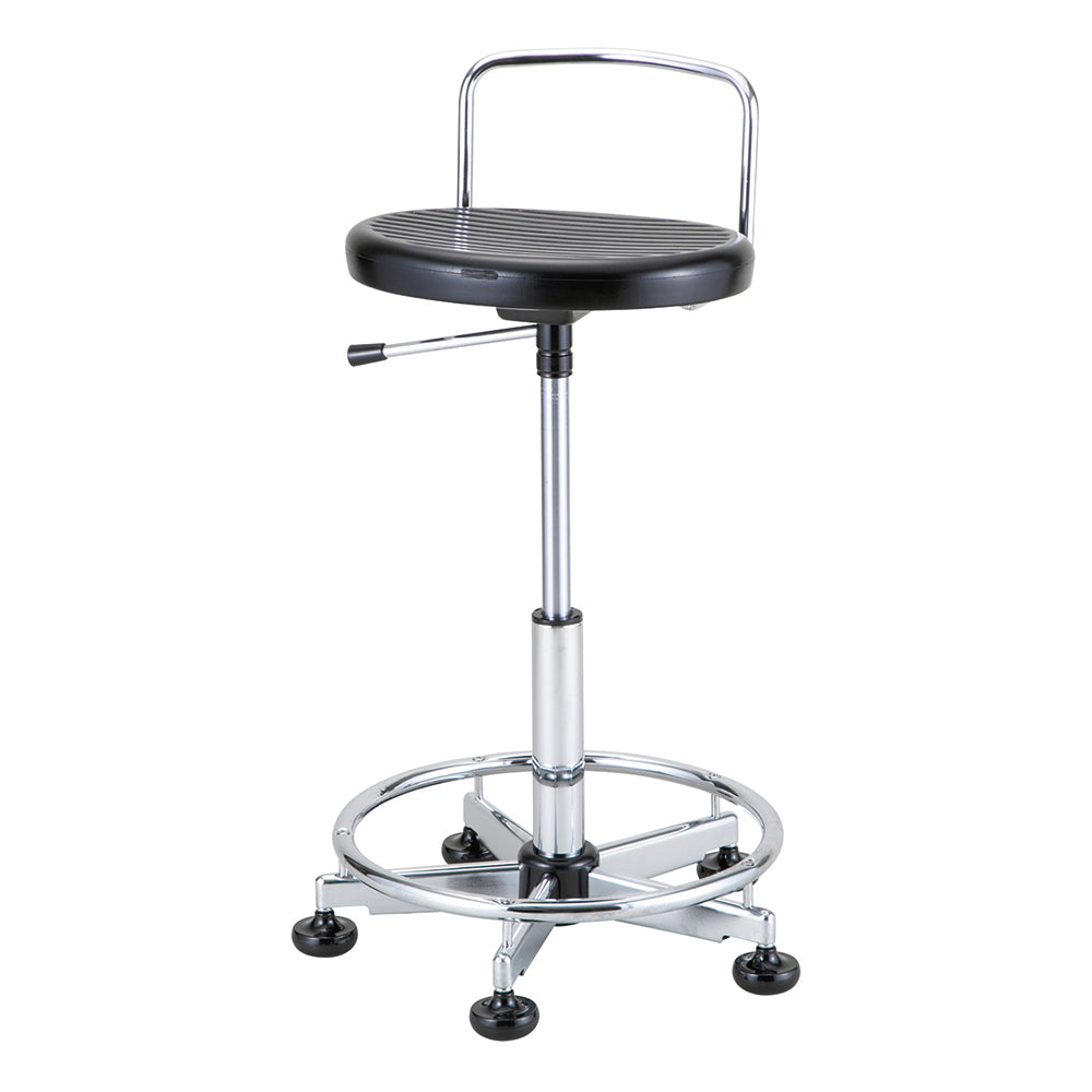 クリーンルーム用チェアー(固定脚タイプ)背有り リング有り CT-100BR 1個