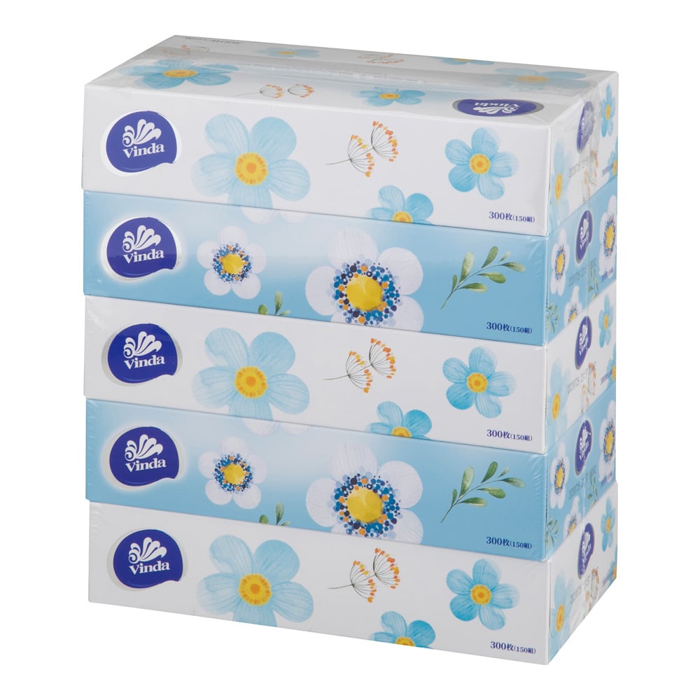 ティッシュペーパー ボックスタイプ 5個入 VINDABOX 1パック(5個入)