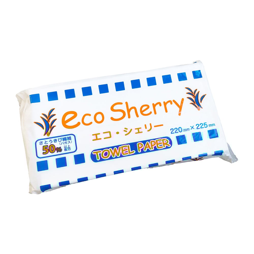 エコシェリーペーパータオル 中判 200枚入 ecosherryL 1パック(200枚入)