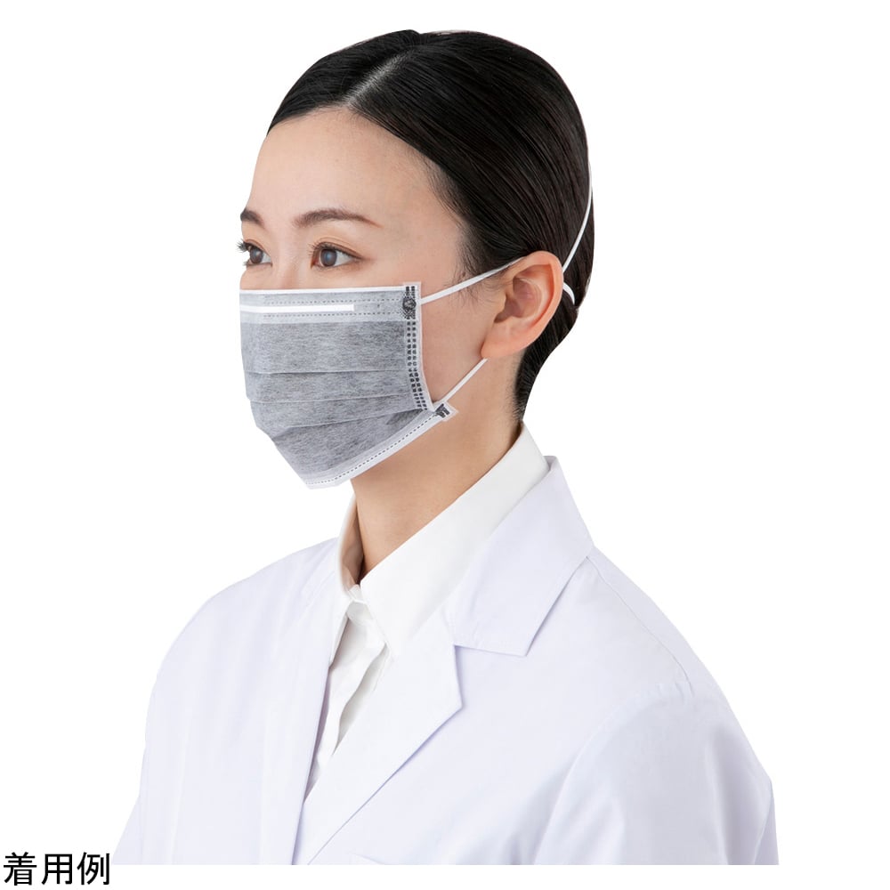 低発塵活性炭マスク オーバーヘッド(4層タイプ)50枚入 1箱(50枚入)