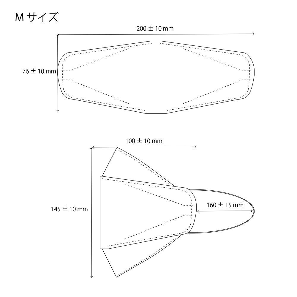 KF94 ダイヤモンド型 4層 マスク M 1箱(1枚×20袋入) AGM00393 1箱(1枚×20袋入)
