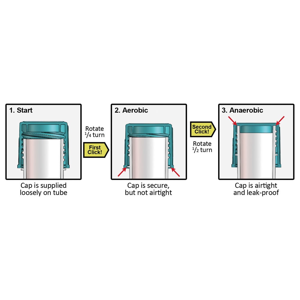 2 포지션 캡 부착 라운드 튜브(DuoClick™) 14mL γ선 멸균제・랙 포함・눈금 있음