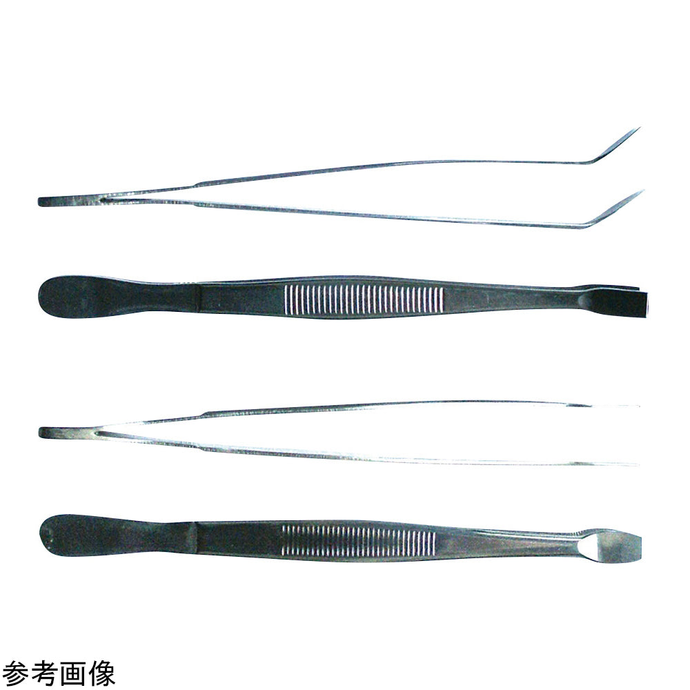 SUS304 flat tweezers, straight, 145mm, 9160393, 1 piece