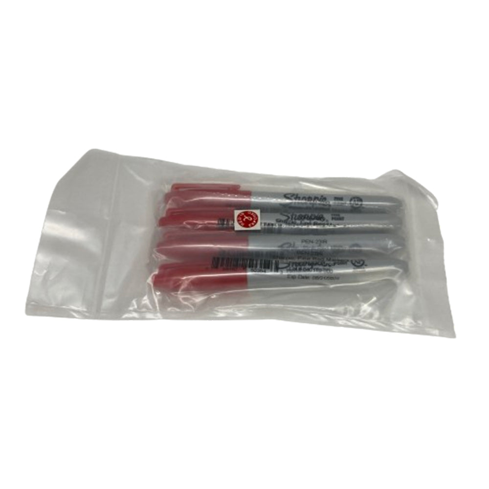 Sharpie 살균 실험실 마커 레드 캡 식 4 개 입 PEN-23IR 1 봉지 (4 개 입)