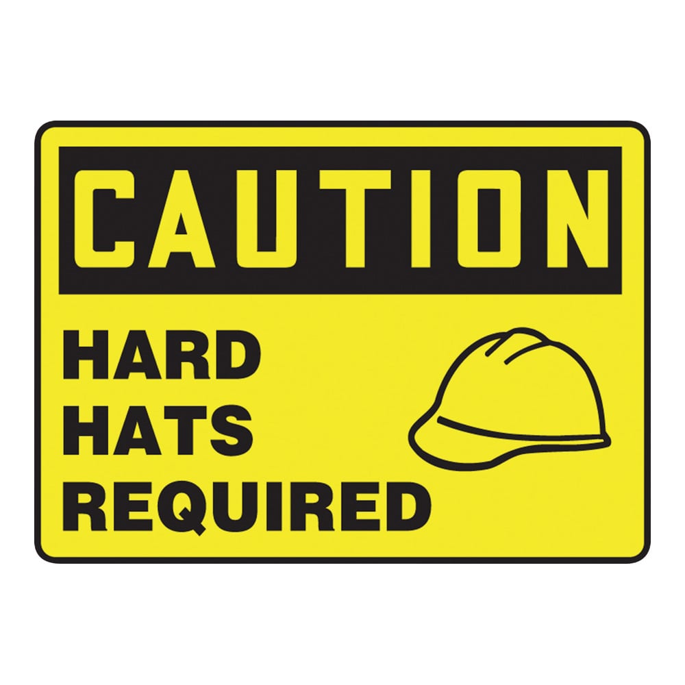 Warning/Caution Label (English) Hard Hats Required MPPE613VS 1 sheet
