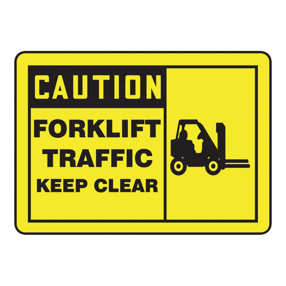 경고・주의 환기 라벨(영자) Forklift Traffic - Keep Clear MVHR665VS 1장