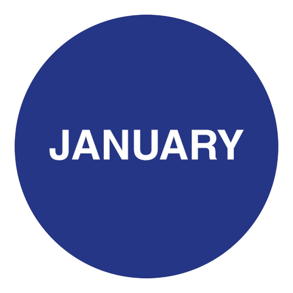 Monthly label φ38mm, English letters, JAN, 500 sheets, LDT310JA, 1 roll (500 sheets)