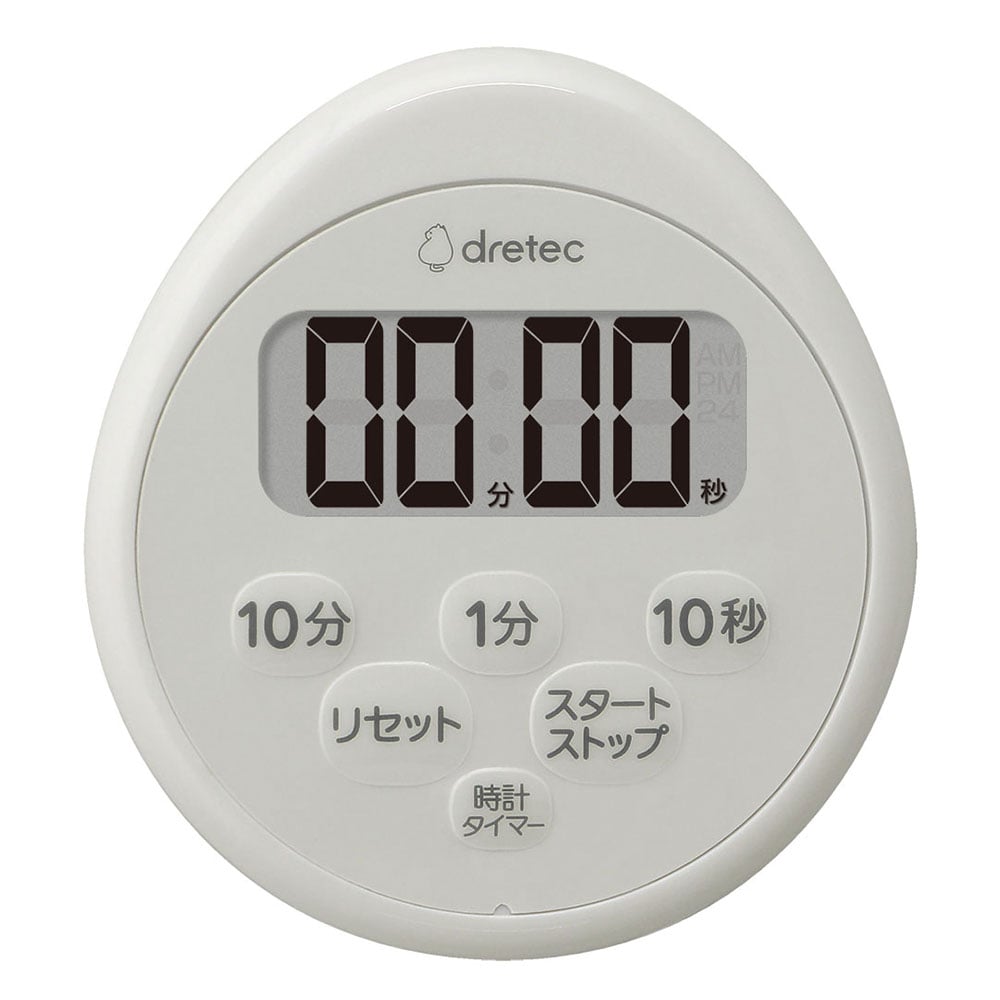 Waterproof timer with clock, light gray, T-611LG, 1 piece
