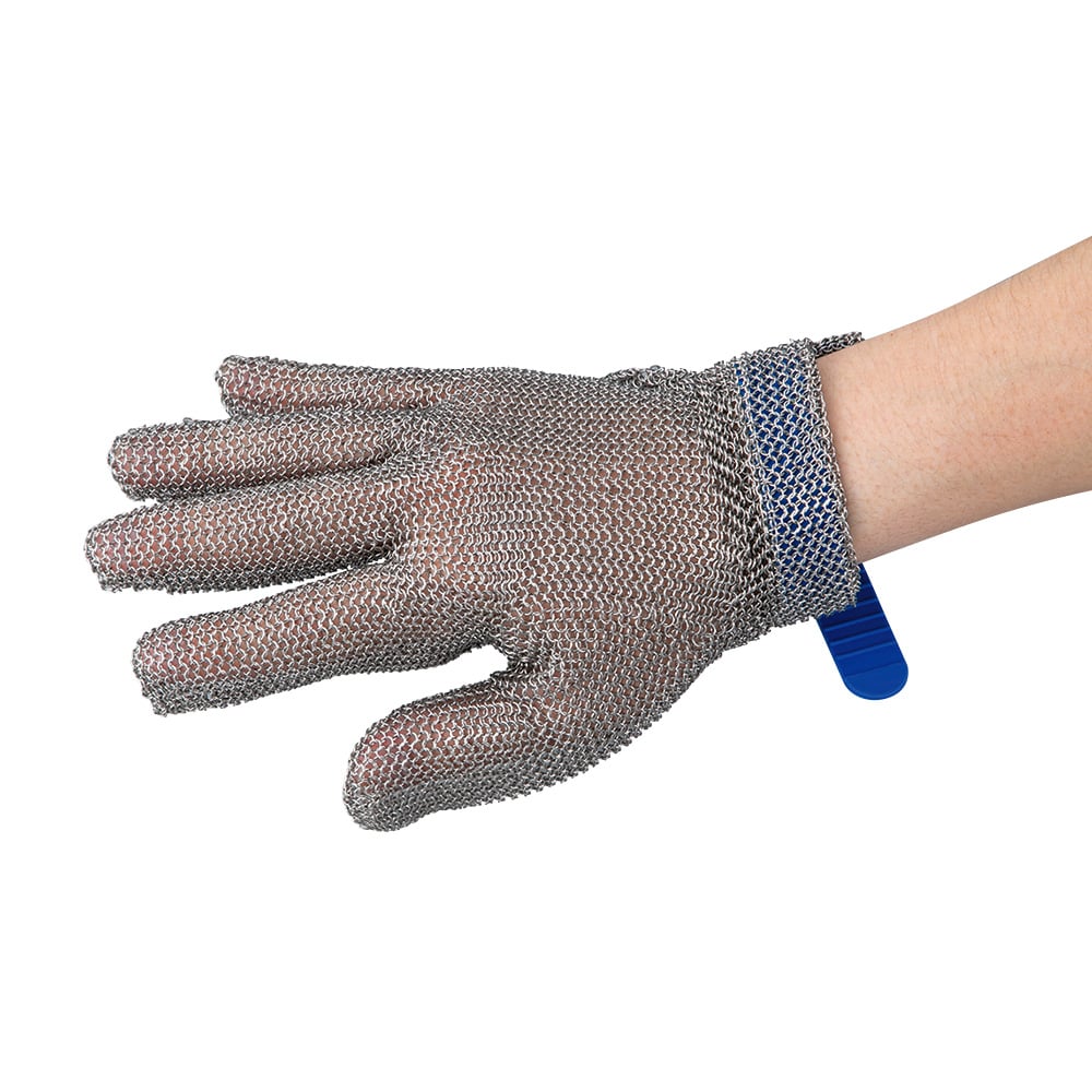 Stainless steel mesh gloves, unisex, L, 1222, 1 piece