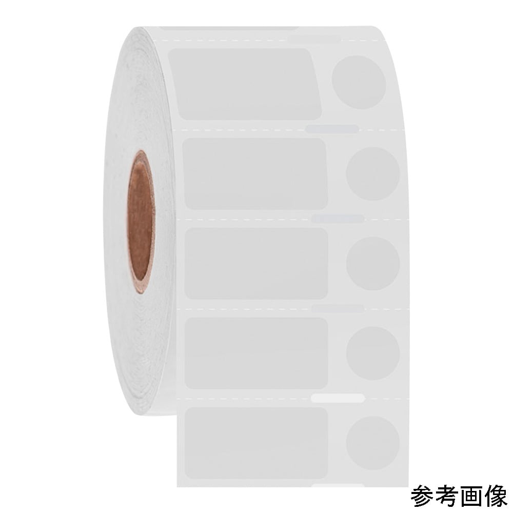 Ultra-low temperature label for frozen surfaces (direct thermal type) round + square 31.8 x 12.7 + φ11.1 mm 1 roll (1000 sets) DTU-158NOTC1-1WH 1 roll (1000 sets)